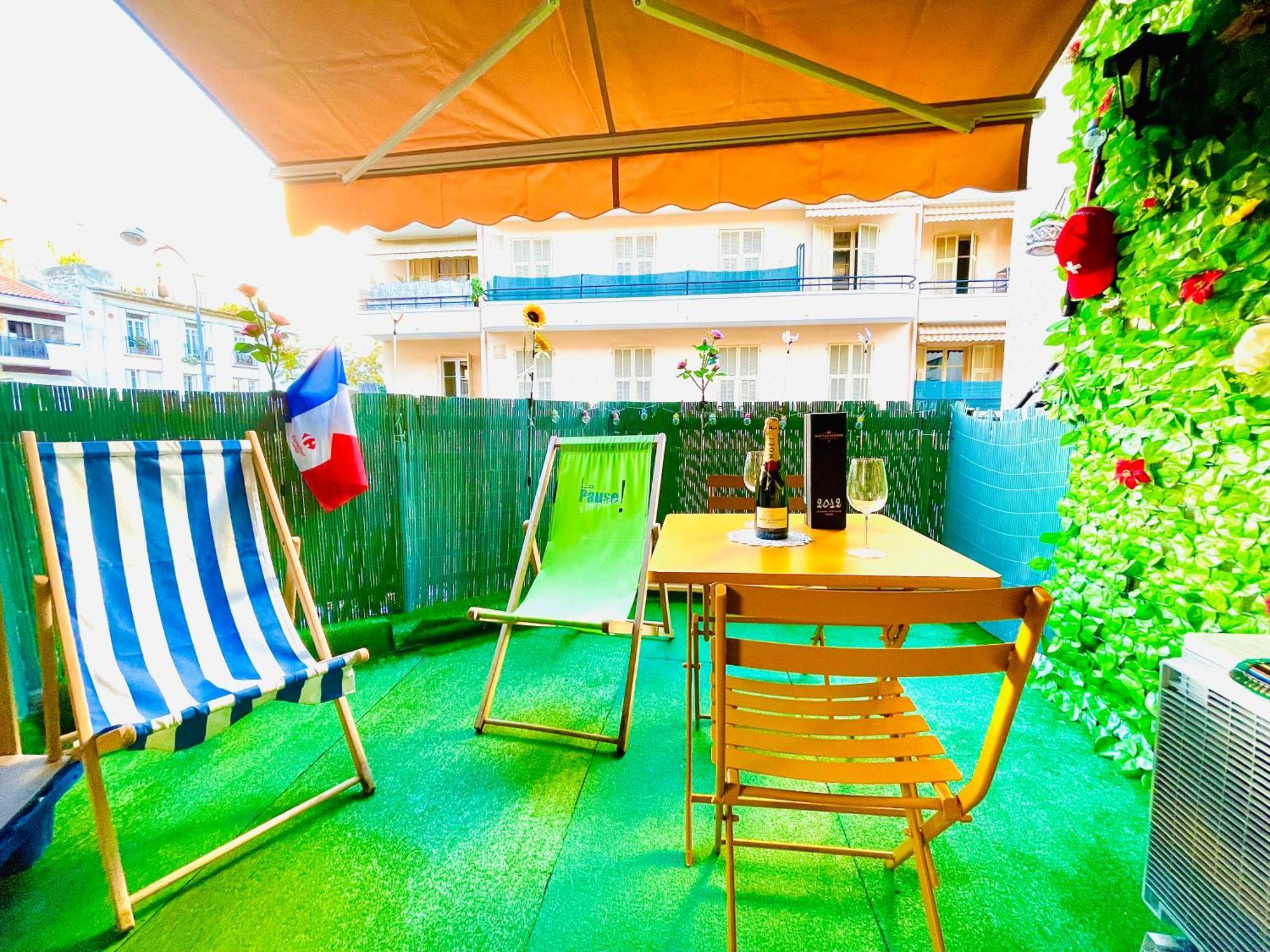 Confortable Studio A Nice Centre Cote Plage Bel Terrasse Paddle Экстерьер фото