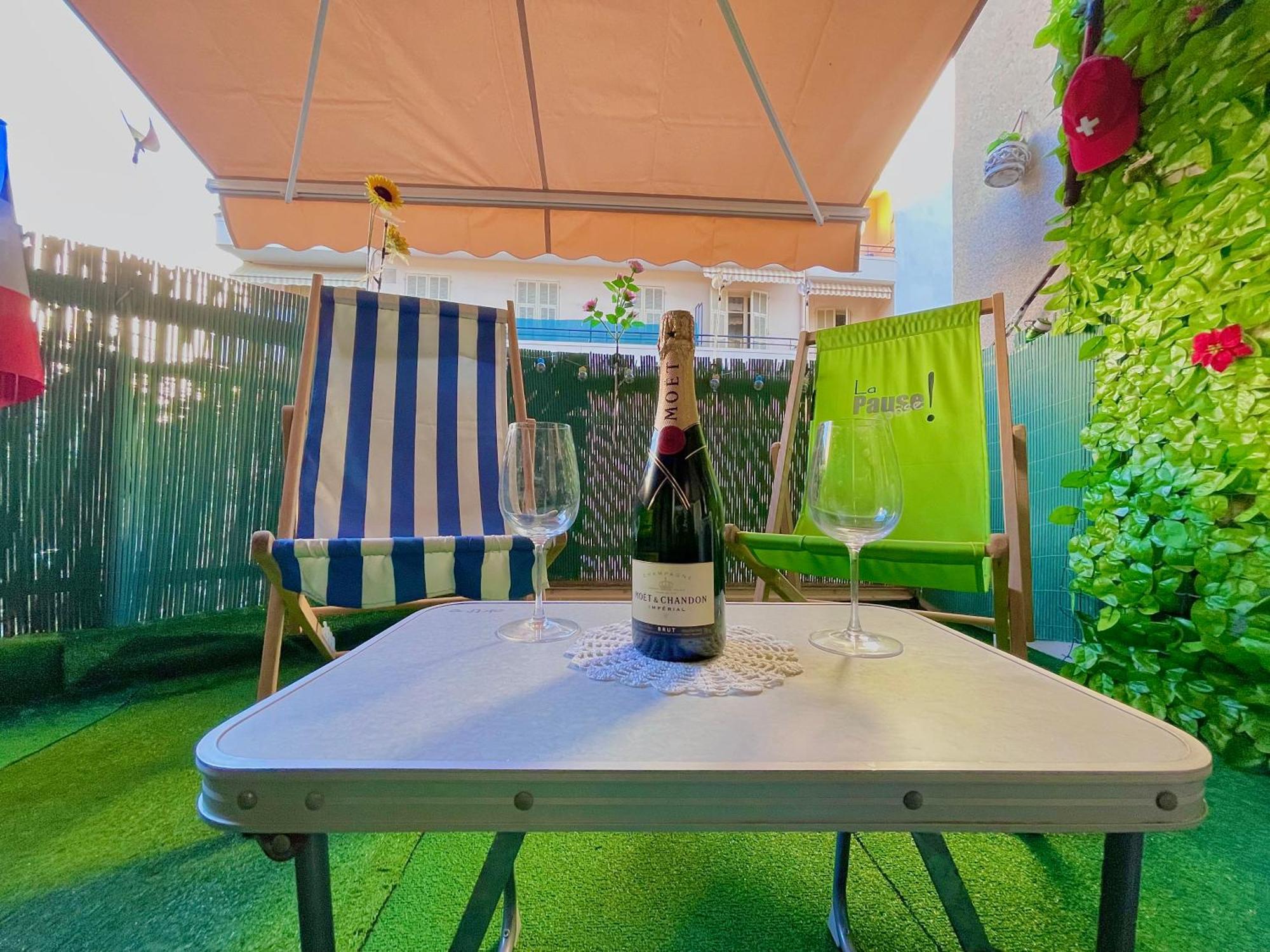 Confortable Studio A Nice Centre Cote Plage Bel Terrasse Paddle Экстерьер фото