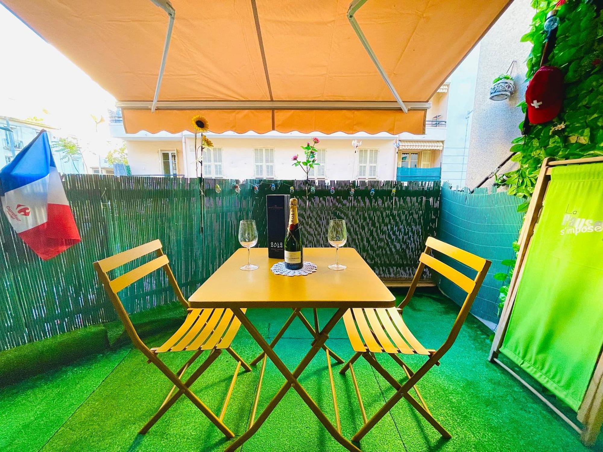 Confortable Studio A Nice Centre Cote Plage Bel Terrasse Paddle Экстерьер фото