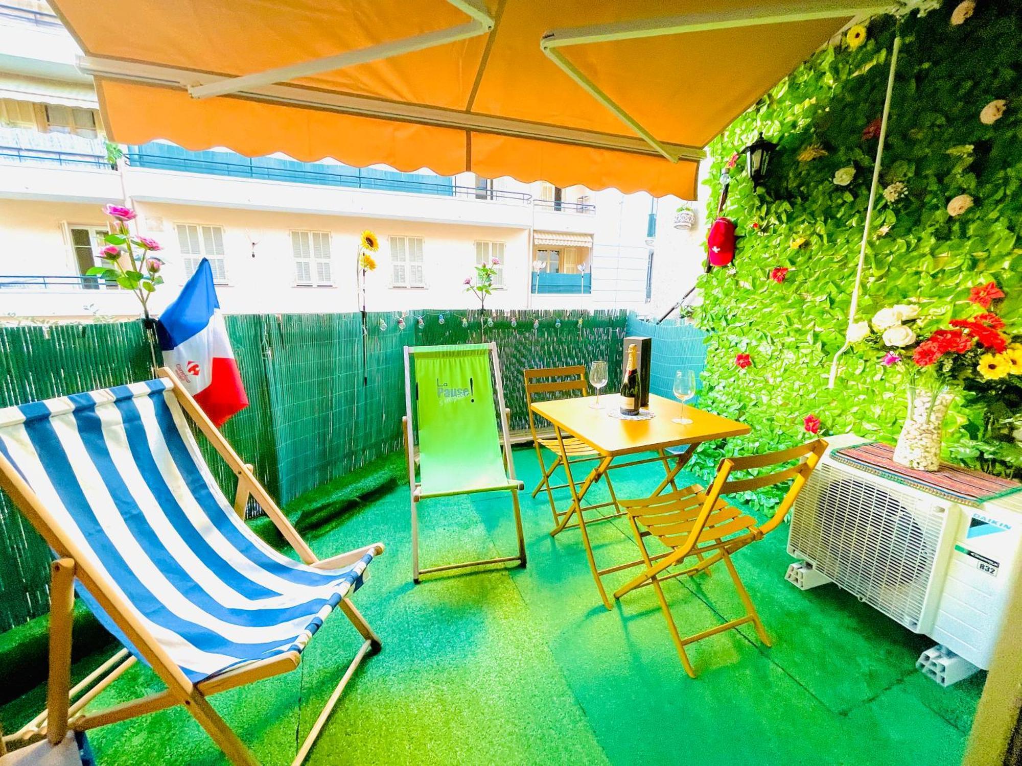 Confortable Studio A Nice Centre Cote Plage Bel Terrasse Paddle Экстерьер фото