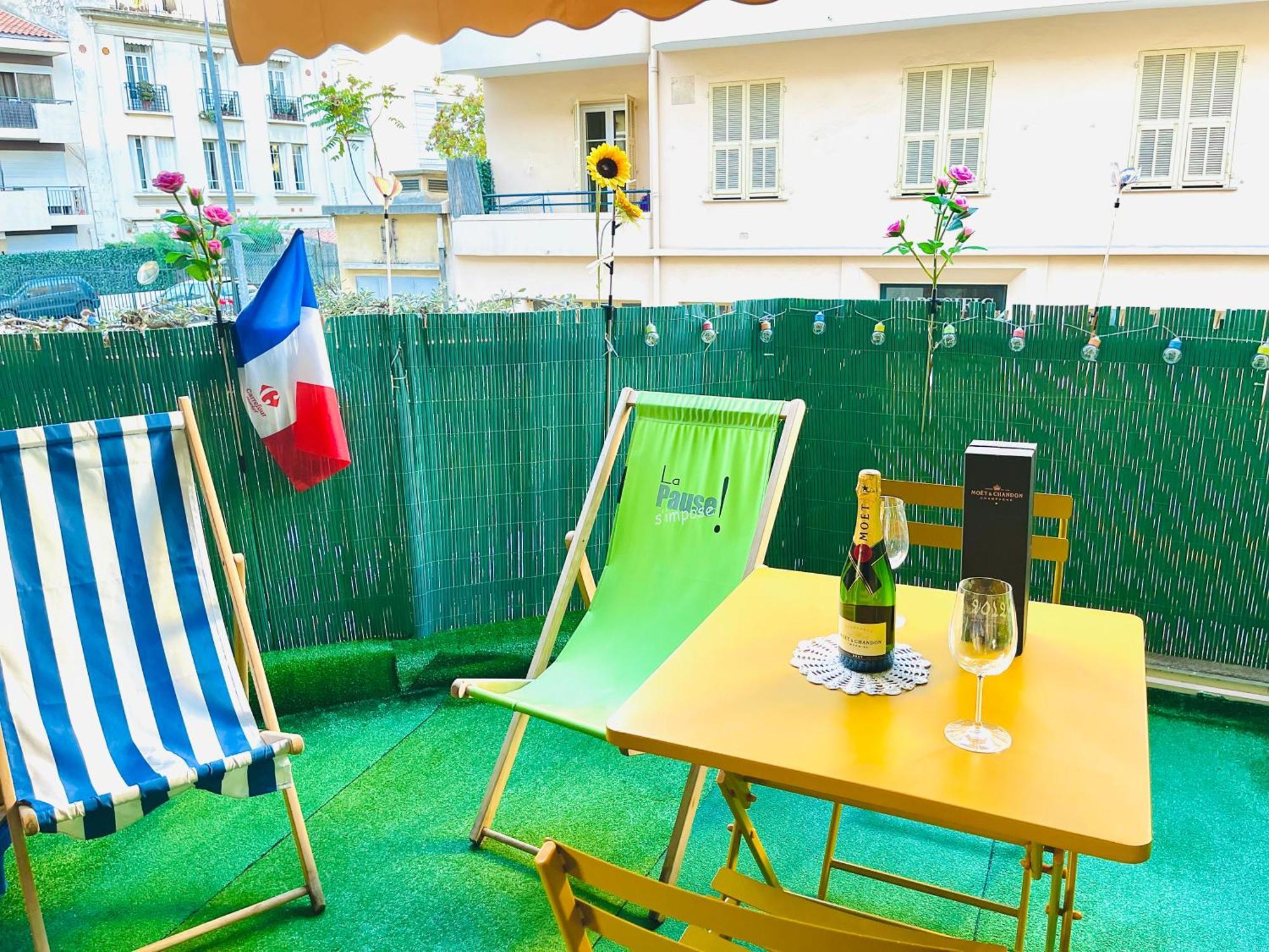 Confortable Studio A Nice Centre Cote Plage Bel Terrasse Paddle Экстерьер фото